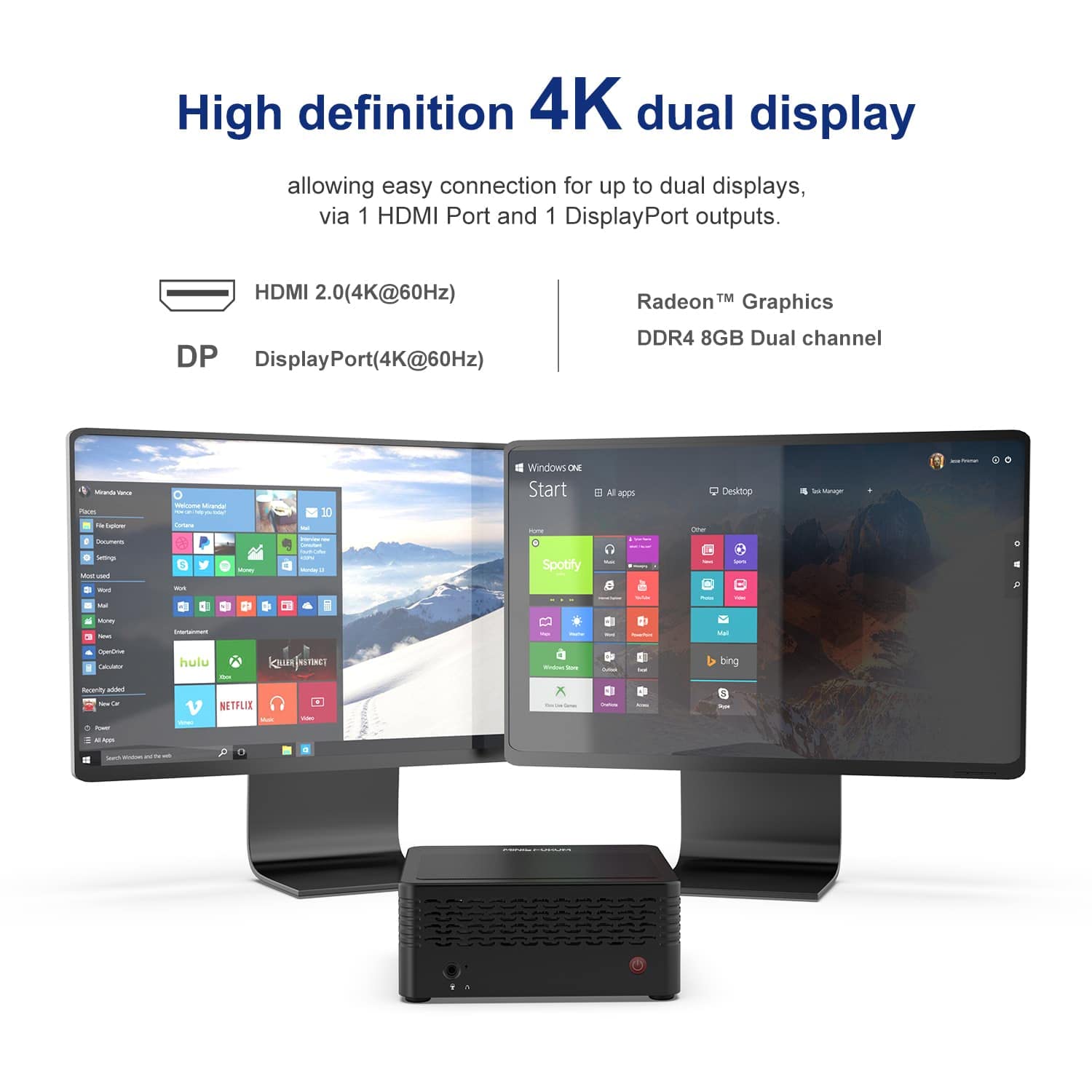 MINISFORUM EliteMini X500 AMD Zen 3 Mini PC; Ryzen 7 5700G; Radeon